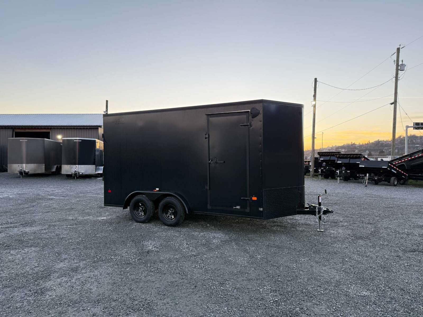 Photo of 2025 Royal Cargo 7.5x14 BLACKOUT Pkg Enclosed Cargo Trailer w/ Ramp Door Extra Height 7700lb GVW