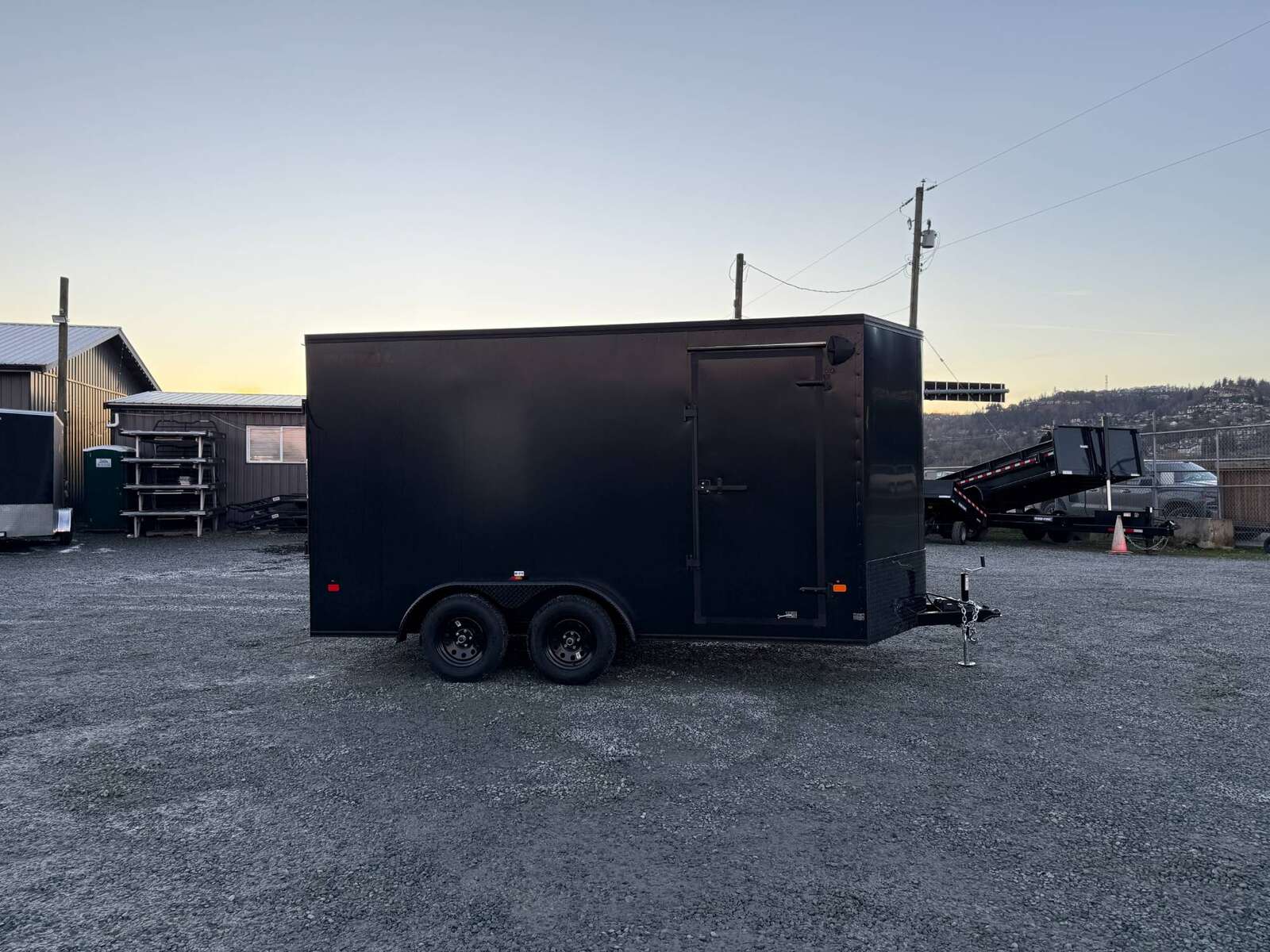 Photo of 2025 Royal Cargo 7.5x14 BLACKOUT Pkg Enclosed Cargo Trailer w/ Ramp Door Extra Height 7700lb GVW