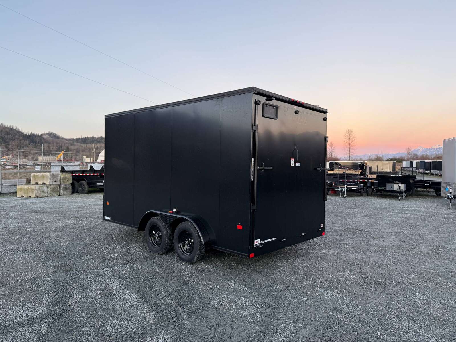 Photo of 2025 Royal Cargo 7.5x14 BLACKOUT Pkg Enclosed Cargo Trailer w/ Ramp Door Extra Height 7700lb GVW