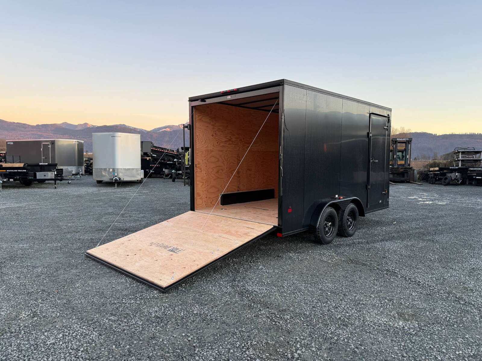 Photo of 2025 Royal Cargo 7.5x14 BLACKOUT Pkg Enclosed Cargo Trailer w/ Ramp Door Extra Height 7700lb GVW