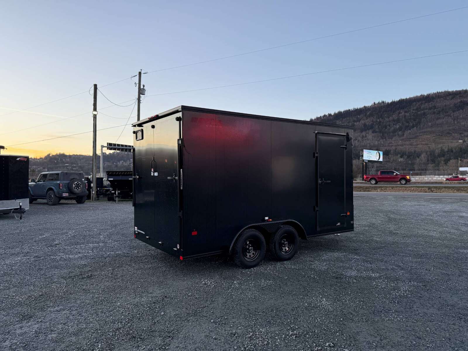 Photo of 2025 Royal Cargo 7.5x14 BLACKOUT Pkg Enclosed Cargo Trailer w/ Ramp Door Extra Height 7700lb GVW