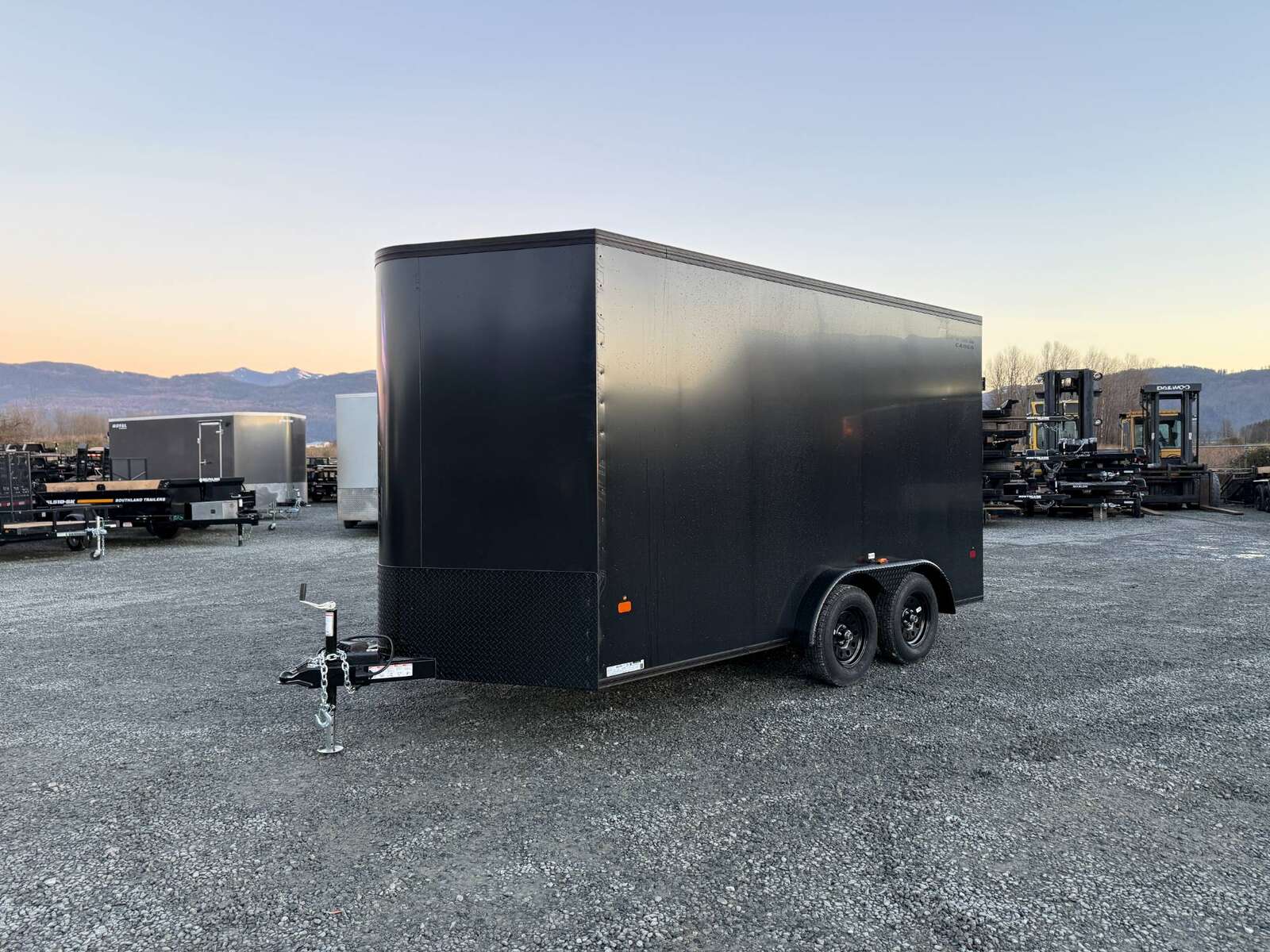 Photo of 2025 Royal Cargo 7.5x14 BLACKOUT Pkg Enclosed Cargo Trailer w/ Ramp Door Extra Height 7700lb GVW