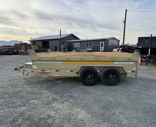 Thumbnail Photo of 2025 Southland 7x14 Dump Trailer 15,400lbs GVW with Tarp And Ramps SANDSTONE (SL714-14K)