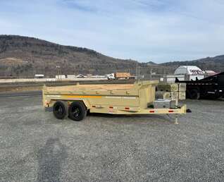 Thumbnail Photo of 2025 Southland 7x14 Dump Trailer 15,400lbs GVW with Tarp And Ramps SANDSTONE (SL714-14K)