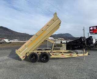 Thumbnail Photo of 2025 Southland 7x14 Dump Trailer 15,400lbs GVW with Tarp And Ramps SANDSTONE (SL714-14K)