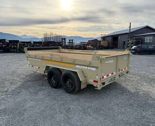 Thumbnail Photo of 2025 Southland 7x14 Dump Trailer 15,400lbs GVW with Tarp And Ramps SANDSTONE (SL714-14K)