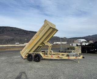 Thumbnail Photo of 2025 Southland 7x14 Dump Trailer 15,400lbs GVW with Tarp And Ramps SANDSTONE (SL714-14K)