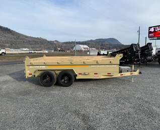 Thumbnail Photo of 2025 Southland 7x14 Dump Trailer 15,400lbs GVW with Tarp And Ramps SANDSTONE (SL714-14K)