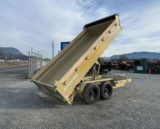 Thumbnail Photo of 2025 Southland 7x14 Dump Trailer 15,400lbs GVW with Tarp And Ramps SANDSTONE (SL714-14K)