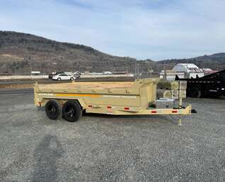 Thumbnail Photo of 2025 Southland 7x14 Dump Trailer 15,400lbs GVW with Tarp And Ramps SANDSTONE (SL714-14K)