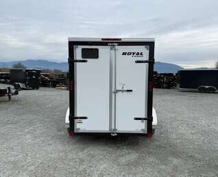 Thumbnail Photo of 2025 Royal Cargo 6x12 Enclosed Trailer Tandem Axle Rear Barn Doors White 7700lbs GVW