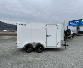 Thumbnail Photo of 2025 Royal Cargo 6x12 Enclosed Trailer Tandem Axle Rear Barn Doors White 7700lbs GVW