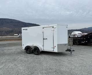 Thumbnail Photo of 2025 Royal Cargo 6x12 Enclosed Trailer Tandem Axle Rear Barn Doors White 7700lbs GVW