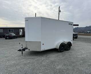 Thumbnail Photo of 2025 Royal Cargo 6x12 Enclosed Trailer Tandem Axle Rear Barn Doors White 7700lbs GVW