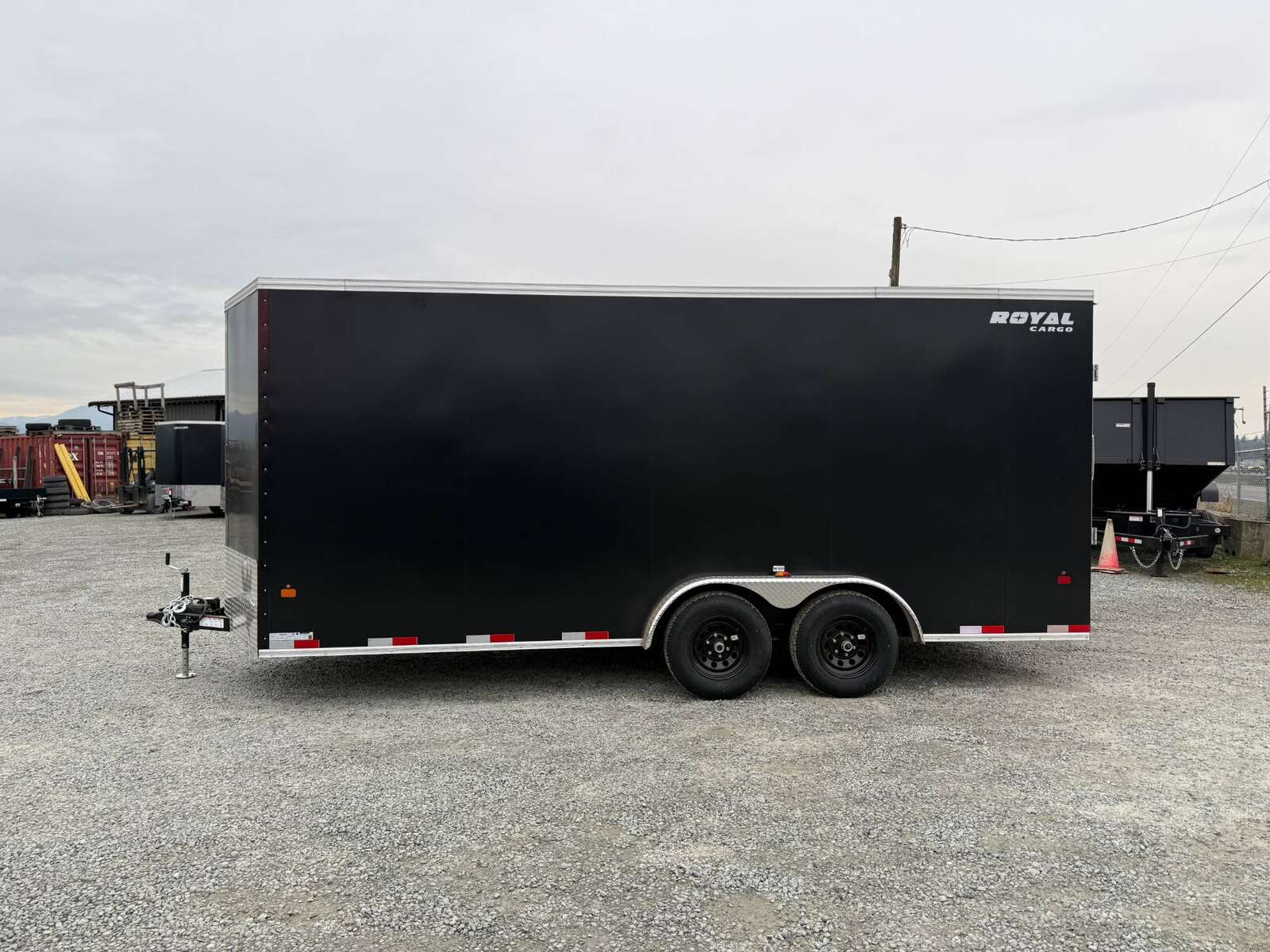 Photo of 2025 Royal 7.5x18 Cargo Enclosed Trailer Heavy Duty 11400lb GVW w/ Ramp Door Black