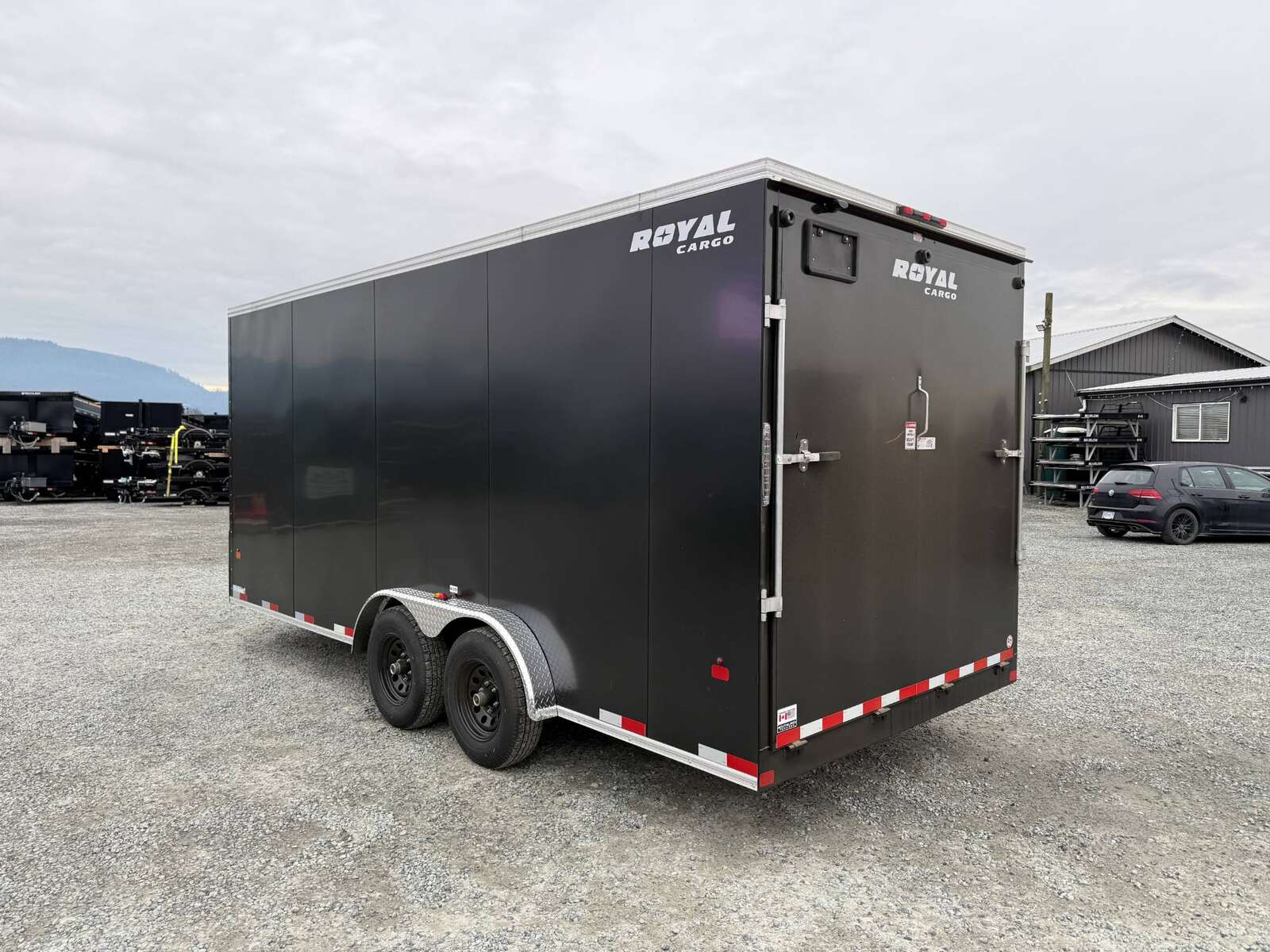 Photo of 2025 Royal 7.5x18 Cargo Enclosed Trailer Heavy Duty 11400lb GVW w/ Ramp Door Black