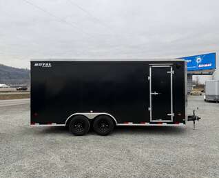 Thumbnail Photo of 2025 Royal 7.5x18 Cargo Enclosed Trailer Heavy Duty 11400lb GVW w/ Ramp Door Black