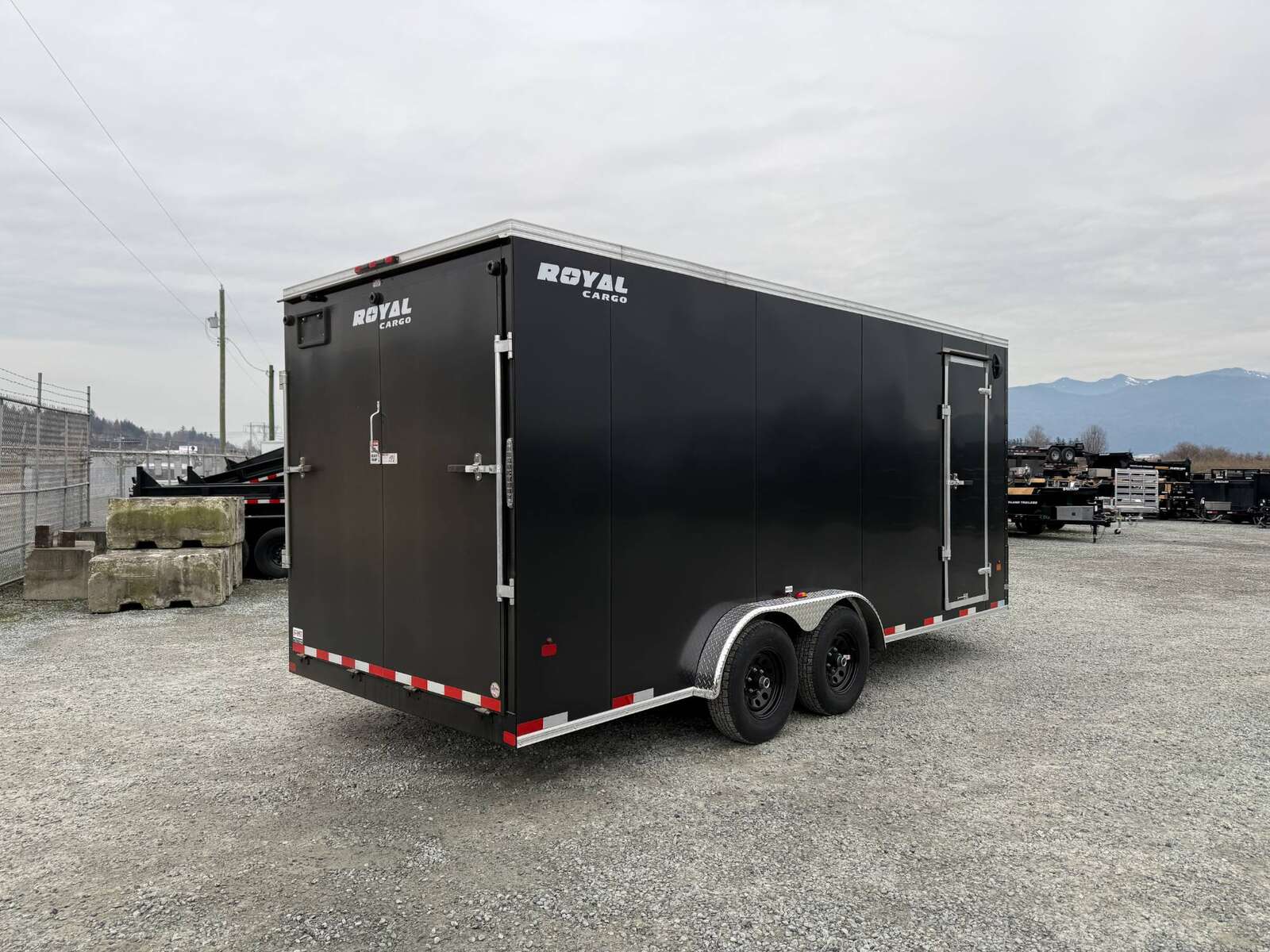 Photo of 2025 Royal 7.5x18 Cargo Enclosed Trailer Heavy Duty 11400lb GVW w/ Ramp Door Black