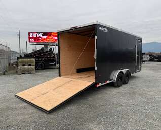 Thumbnail Photo of 2025 Royal 7.5x18 Cargo Enclosed Trailer Heavy Duty 11400lb GVW w/ Ramp Door Black