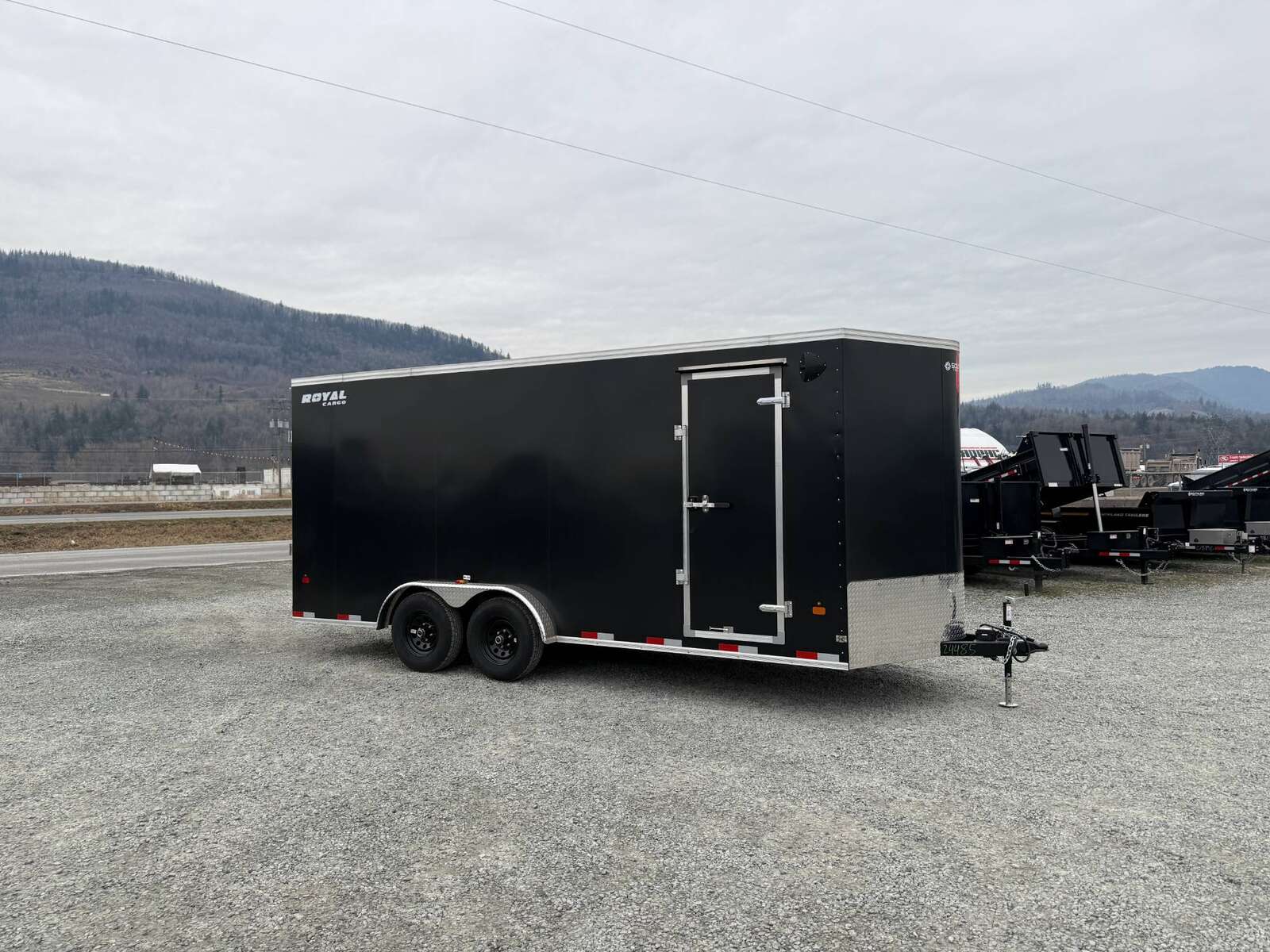 Photo of 2025 Royal 7.5x18 Cargo Enclosed Trailer Heavy Duty 11400lb GVW w/ Ramp Door Black