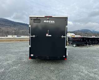 Thumbnail Photo of 2025 Royal Cargo 7X14 V Nose 7700LB GVW RAMP DOOR Black Enclosed Cargo Trailer Extra Tall