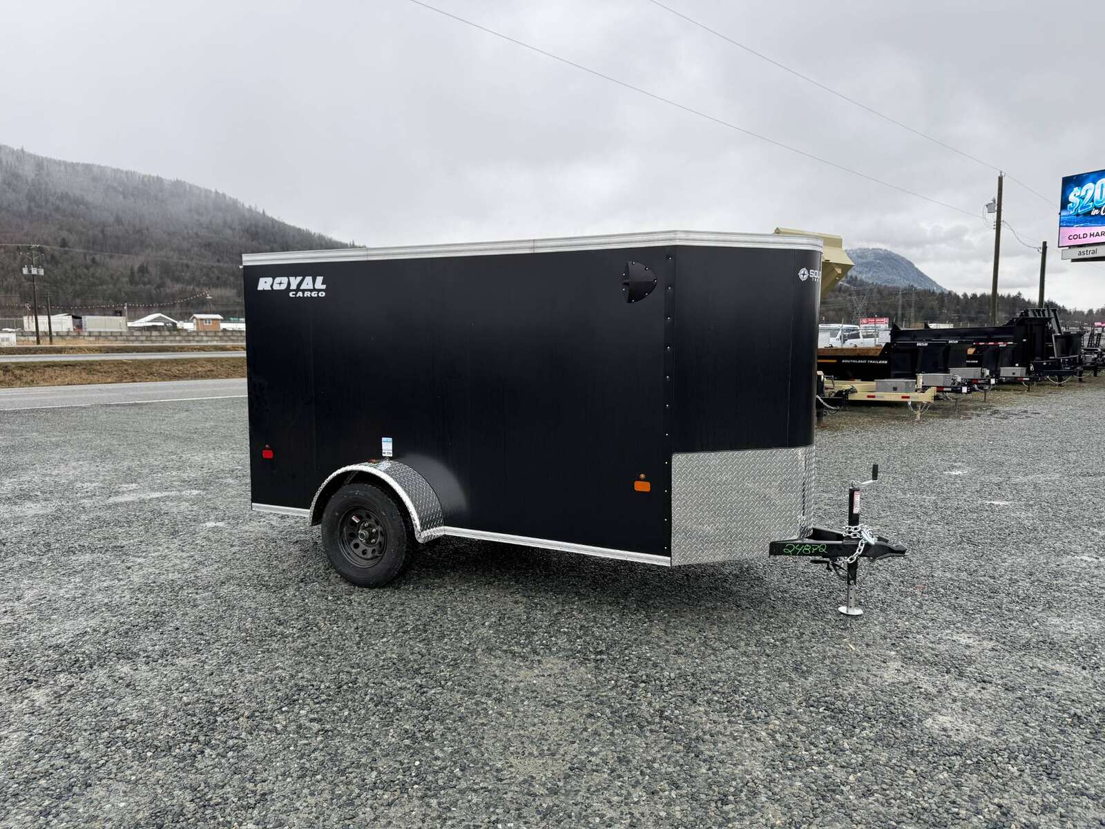 Photo of 2025 Royal Cargo 5x10 Enclosed Cargo Trailer V Nose Black Ramp Door