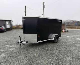 Thumbnail Photo of 2025 Royal Cargo 5x10 Enclosed Cargo Trailer V Nose Black Ramp Door