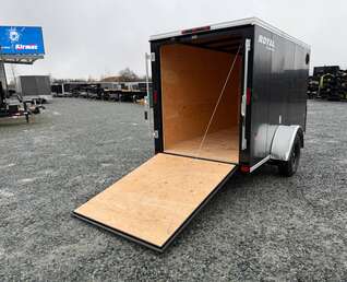 Thumbnail Photo of 2025 Royal Cargo 5x10 Enclosed Cargo Trailer V Nose Black Ramp Door