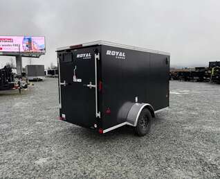 Thumbnail Photo of 2025 Royal Cargo 5x10 Enclosed Cargo Trailer V Nose Black Ramp Door