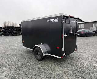 Thumbnail Photo of 2025 Royal Cargo 5x10 Enclosed Cargo Trailer V Nose Black Ramp Door