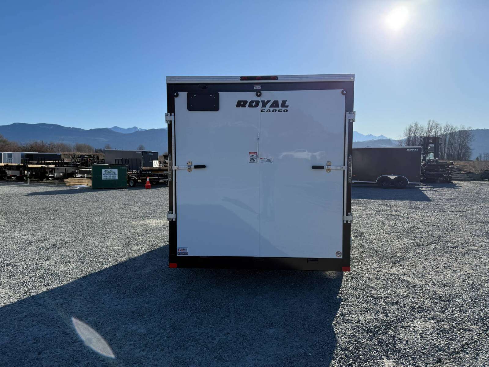 Photo of 2025 Royal Cargo 7X14 V Nose 7700LB GVW RAMP DOOR White Enclosed Cargo Trailer 78in Height