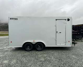 Thumbnail Photo of 2025 Royal Cargo 7.5X16 V-NOSE RAMP DOOR EXTRA HEIGHT Cargo / Enclosed Trailer Silver 7700lb GVW