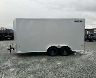 Thumbnail Photo of 2025 Royal Cargo 7.5X16 V-NOSE RAMP DOOR EXTRA HEIGHT Cargo / Enclosed Trailer Silver 7700lb GVW