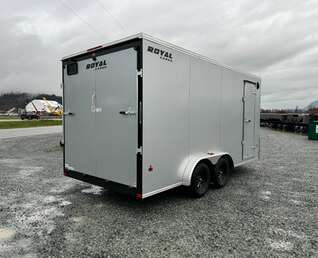 Thumbnail Photo of 2025 Royal Cargo 7.5X16 V-NOSE RAMP DOOR EXTRA HEIGHT Cargo / Enclosed Trailer Silver 7700lb GVW