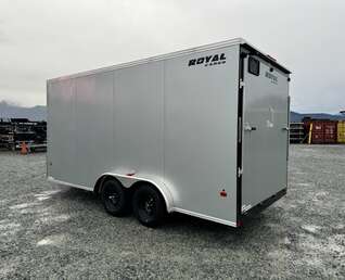 Thumbnail Photo of 2025 Royal Cargo 7.5X16 V-NOSE RAMP DOOR EXTRA HEIGHT Cargo / Enclosed Trailer Silver 7700lb GVW