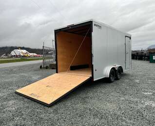 Thumbnail Photo of 2025 Royal Cargo 7.5X16 V-NOSE RAMP DOOR EXTRA HEIGHT Cargo / Enclosed Trailer Silver 7700lb GVW