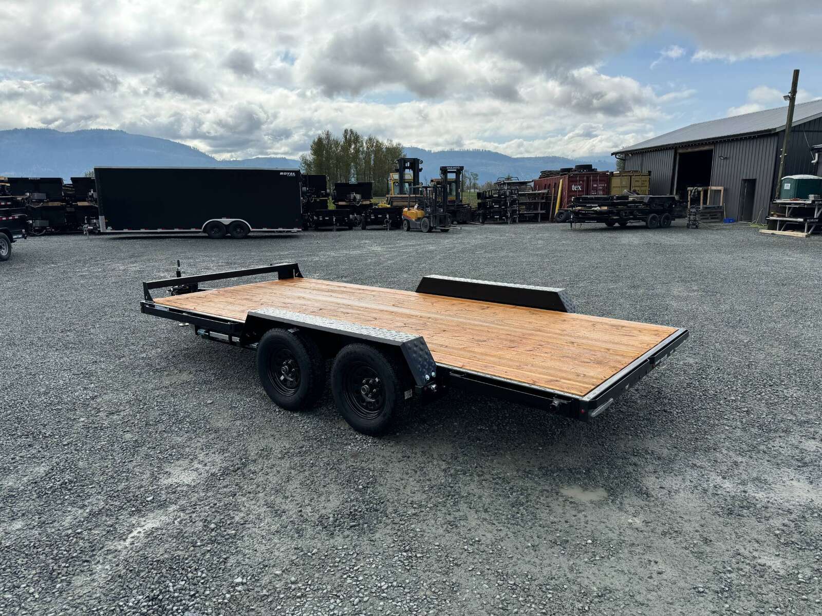 2026 Southland 7x16 Flat Deck Car Hauler Trailer 8000lb GVW W Ramps 