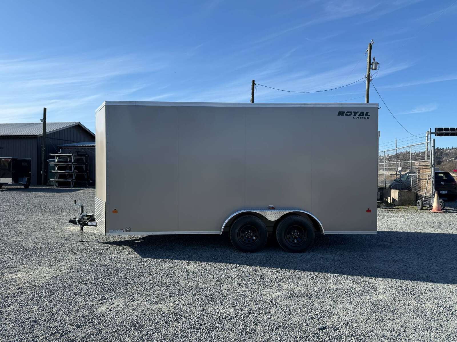 Photo of 2025 Royal Cargo 7.5X16 V-NOSE RAMP DOOR EXTRA HEIGHT Cargo / Enclosed Trailer Pewter 7700lb GVW