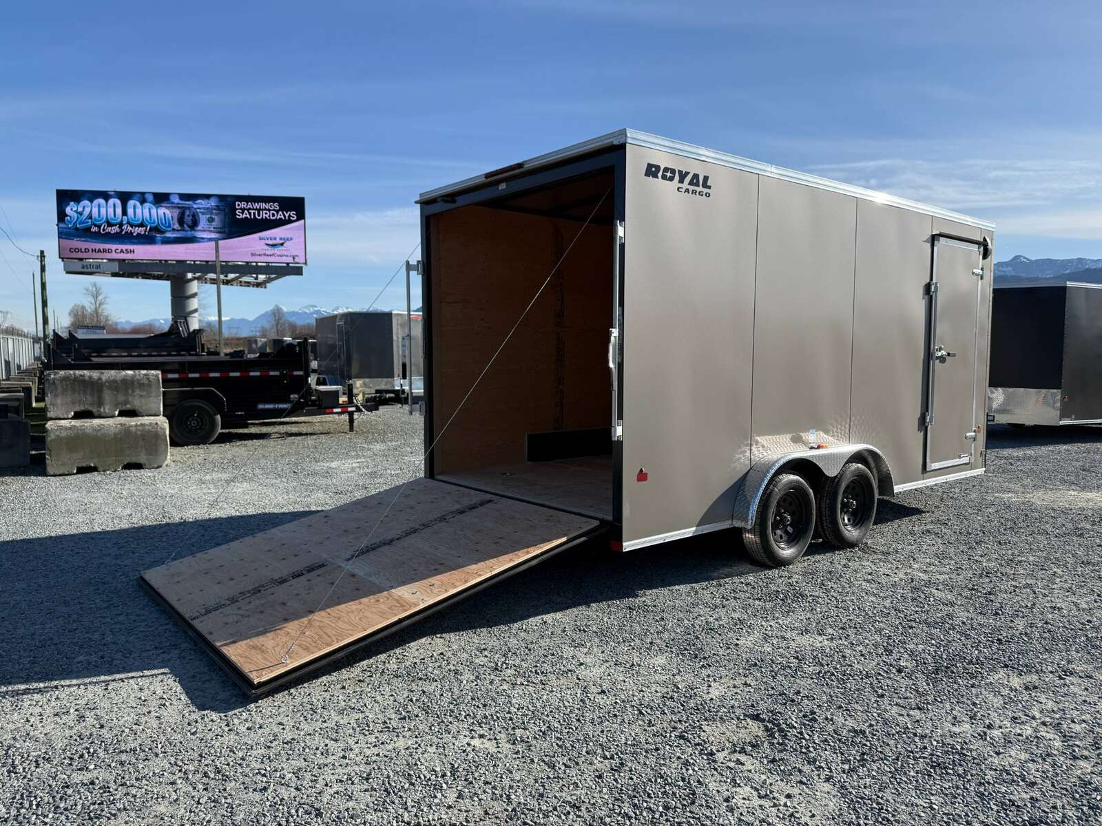 Photo of 2025 Royal Cargo 7.5X16 V-NOSE RAMP DOOR EXTRA HEIGHT Cargo / Enclosed Trailer Pewter 7700lb GVW