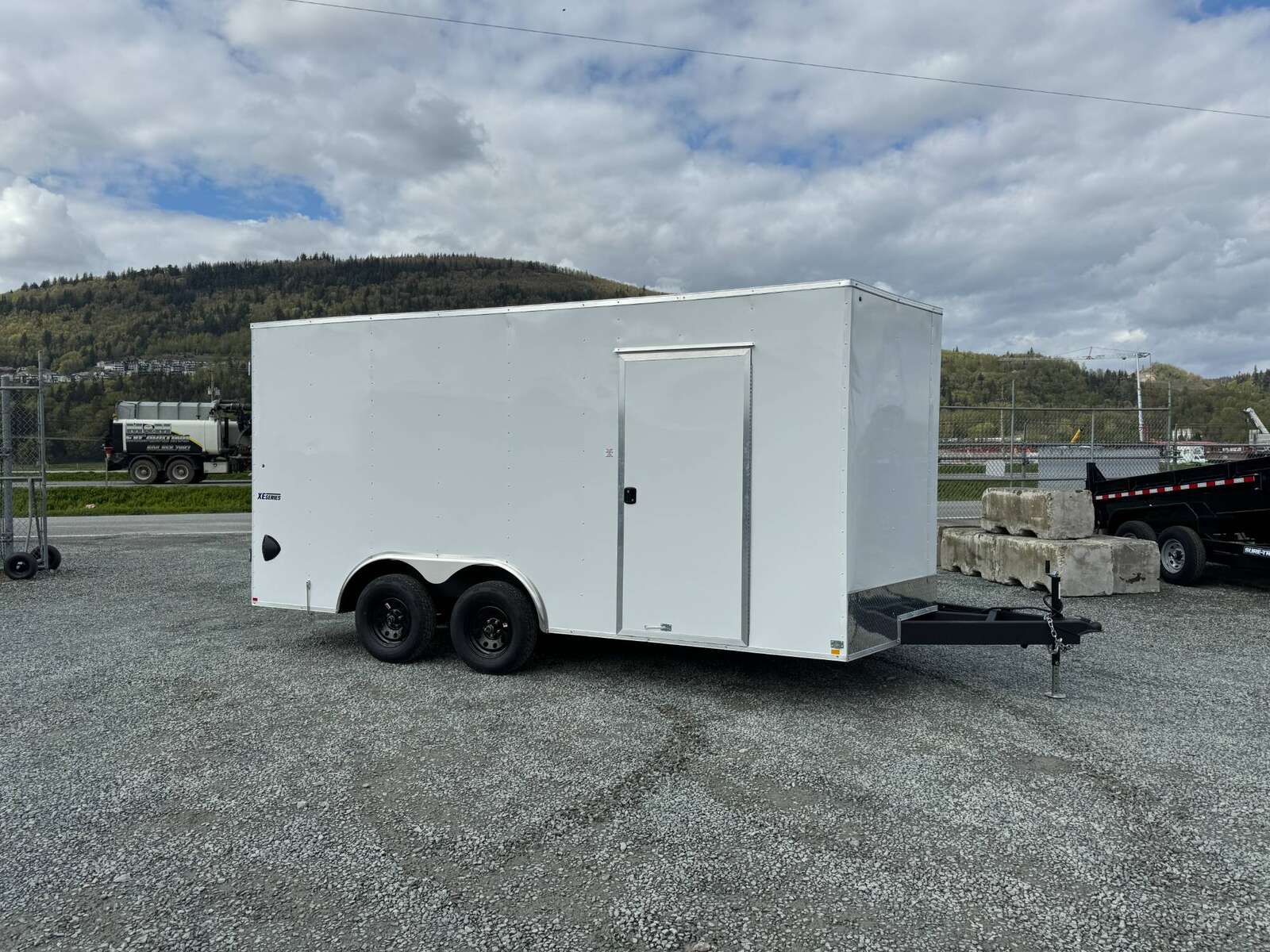 Photo of 2025 Mirage 8.5x16 XE V Nose 7000lb GVW Cargo / Enclosed Trailer Extra Heigh Barn Door White