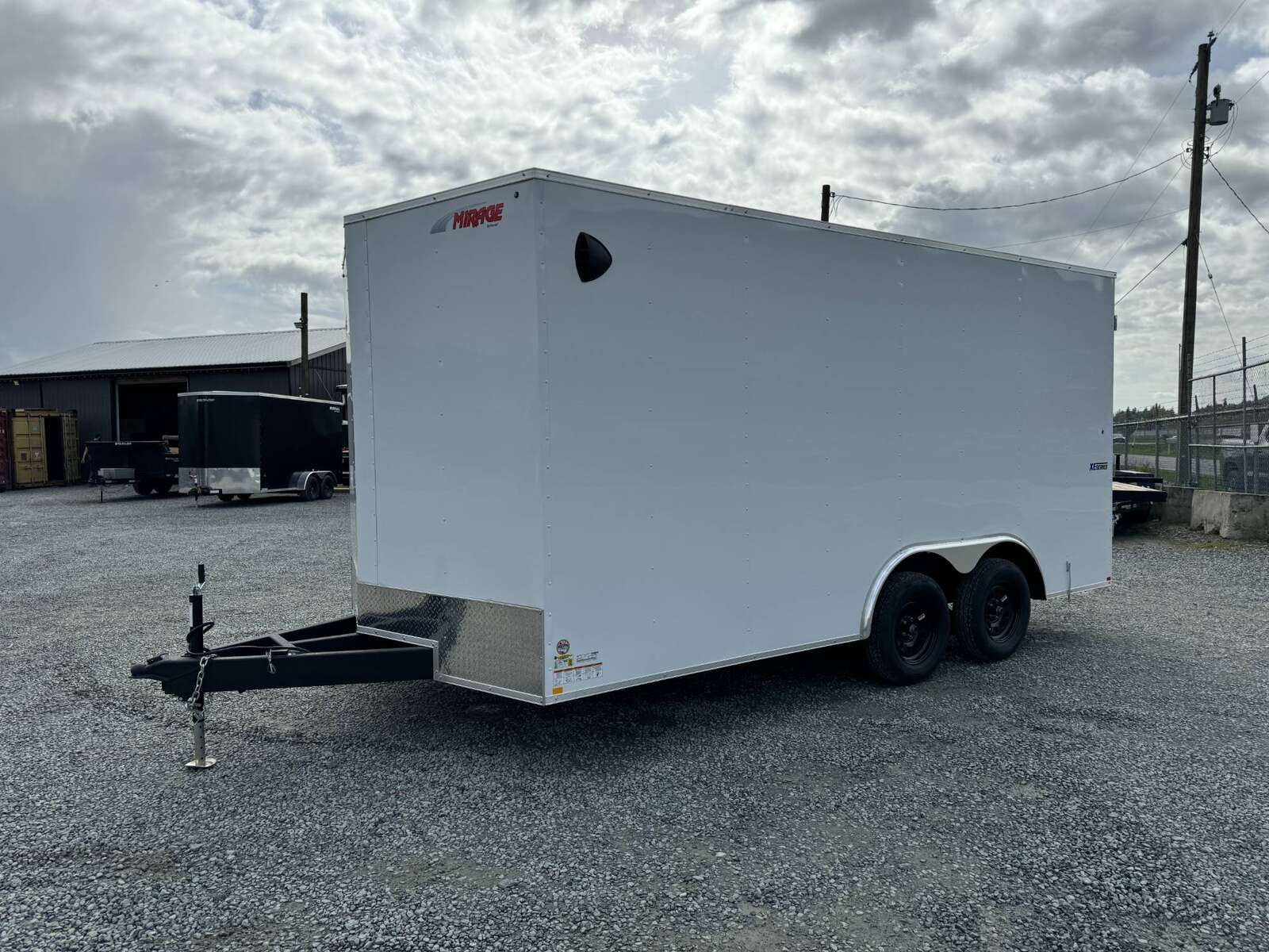 Photo of 2025 Mirage 8.5x16 XE V Nose 7000lb GVW Cargo / Enclosed Trailer Extra Heigh Barn Door White