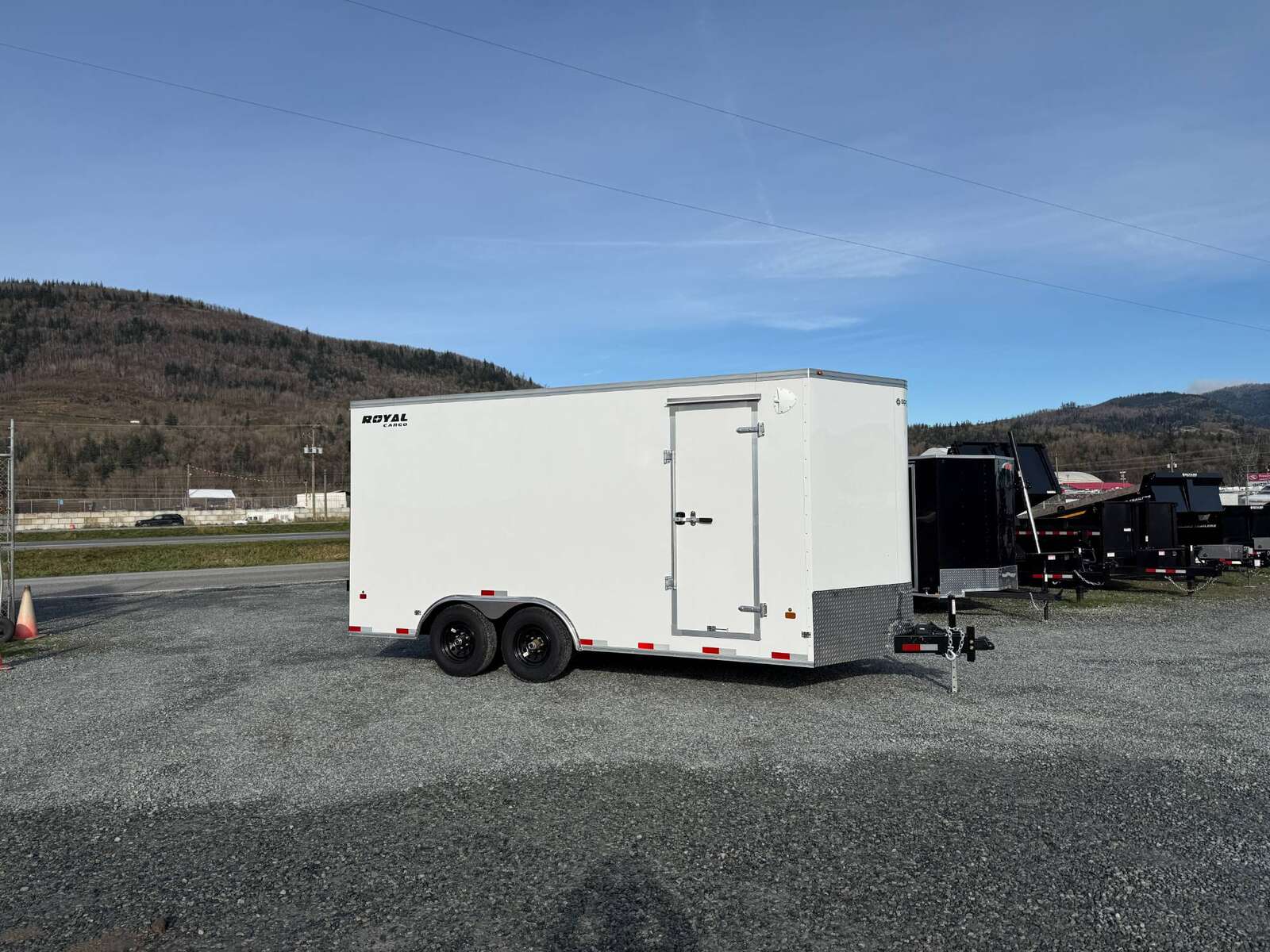 Photo of 2026 Royal Cargo 8.5X16 V NOSE Cargo / Enclosed Trailer WHITE RAMP DOOR EXTRA HEIGHT 11,400LB GVW
