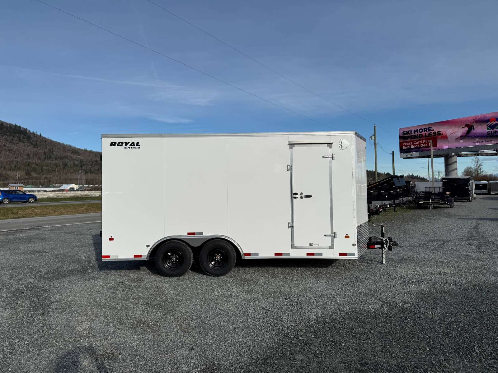 Photo of 2026 Royal Cargo 8.5X16 V NOSE Cargo / Enclosed Trailer WHITE RAMP DOOR EXTRA HEIGHT 11,400LB GVW