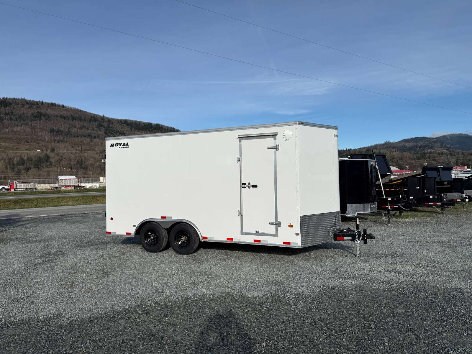 Photo of 2026 Royal Cargo 8.5X16 V NOSE Cargo / Enclosed Trailer WHITE RAMP DOOR EXTRA HEIGHT 11,400LB GVW