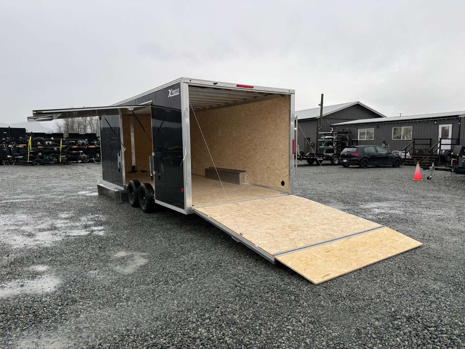 Photo of 2025 Alcom XLT Pro 8.5x20 Car Hauler Enclosed Cargo Trailer w/ Side escape door 7000lb GVW Black
