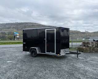 Thumbnail Photo of 2025 Mirage XE 7x12 Cargo Enclosed Trailer Single Axle Ramp Door Black 3500lb GVW w/ Brakes