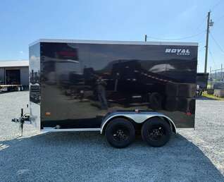 Thumbnail Photo of 2027 Royal Cargo 6x12 V Nose Cargo / Enclosed Trailer Ramp Door Gloss Black Tandem Axle 7700lb GVW