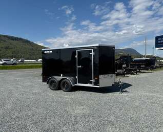 Thumbnail Photo of 2027 Royal Cargo 6x12 V Nose Cargo / Enclosed Trailer Ramp Door Gloss Black Tandem Axle 7700lb GVW