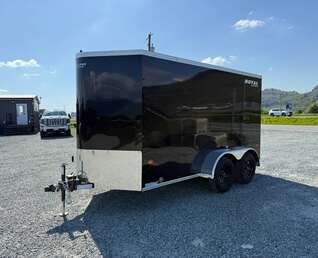 Thumbnail Photo of 2027 Royal Cargo 6x12 V Nose Cargo / Enclosed Trailer Ramp Door Gloss Black Tandem Axle 7700lb GVW