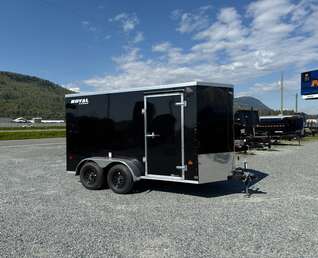 Thumbnail Photo of 2027 Royal Cargo 6x12 V Nose Cargo / Enclosed Trailer Ramp Door Gloss Black Tandem Axle 7700lb GVW